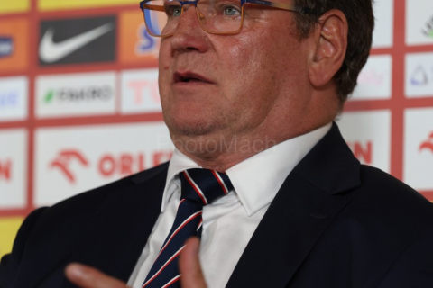 Coach of polish national team in football (soccer) JAN URBAN of Poland during the press conference in Warsaw (Poland).