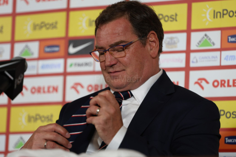 Coach of polish national team in football (soccer) JAN URBAN of Poland during the press conference in Warsaw (Poland).