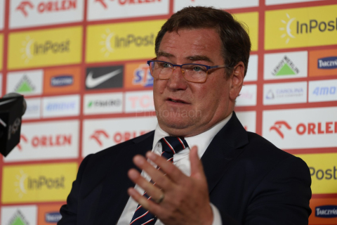 Coach of polish national team in football (soccer) JAN URBAN of Poland during the press conference in Warsaw (Poland).