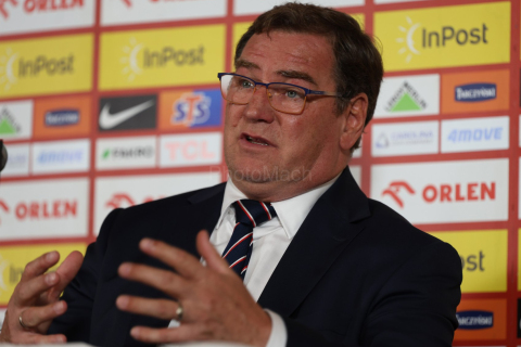 Coach of polish national team in football (soccer) JAN URBAN of Poland during the press conference in Warsaw (Poland).
