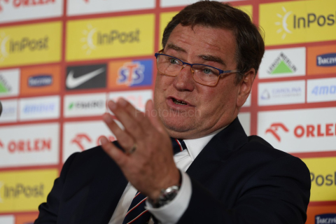 Coach of polish national team in football (soccer) JAN URBAN of Poland during the press conference in Warsaw (Poland).