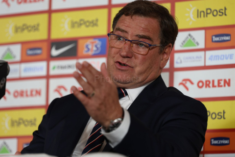 Coach of polish national team in football (soccer) JAN URBAN of Poland during the press conference in Warsaw (Poland).