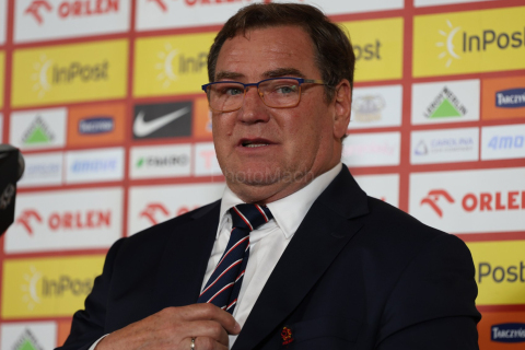 Coach of polish national team in football (soccer) JAN URBAN of Poland during the press conference in Warsaw (Poland).