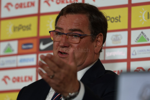 Coach of polish national team in football (soccer) JAN URBAN of Poland during the press conference in Warsaw (Poland).