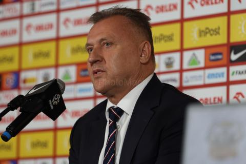 President of Polish Football Association CEZARY KULESZA of Poland during the press conference in Warsaw (Poland).