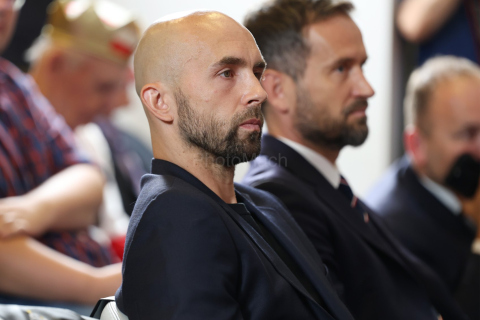 Technical director of the Poland national team ADRIAN MIERZEJEWSKI during the press conference in Warsaw (Poland).