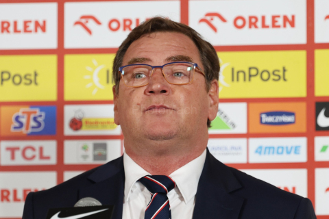Coach of polish national team in football (soccer) JAN URBAN of Poland during the press conference in Warsaw (Poland).